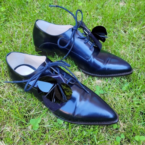 Delpozo Leather Lace up flats - Picture 5 of 7